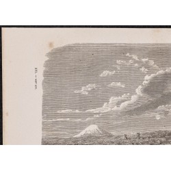 Gravure de 1867 - Pont en bois à Tokyo - 2