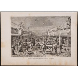 Gravure de 1867 - Les magasins de Mitsui Takatoshi - 1