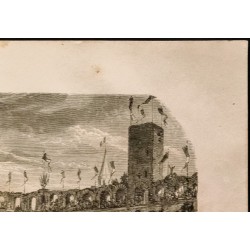 Gravure de 1860 - Arènes d'Arles - Farandole - 3