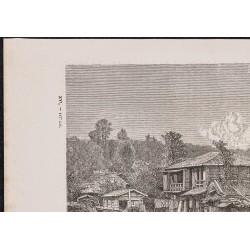 Gravure de 1867 - Habitations de pauvres artisans - 2