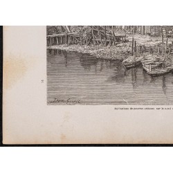 Gravure de 1867 - Habitations de pauvres artisans - 4