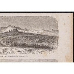 Gravure de 1865 - Lac de Tunis - 3