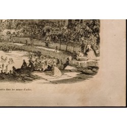 Gravure de 1860 - Arènes d'Arles - Farandole - 5