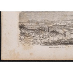 Gravure de 1865 - Tunis et aqueduc du Bardo - 4