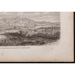Gravure de 1865 - Tunis et aqueduc du Bardo - 5