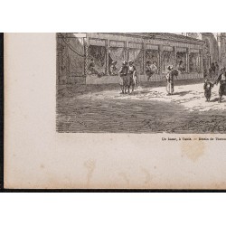 Gravure de 1865 - Un Bazar à Tunis - 4