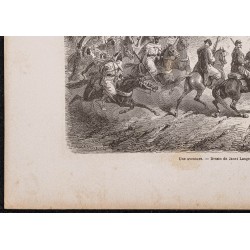 Gravure de 1865 - Course-poursuite en Tunisie - 4