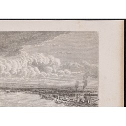 Gravure de 1865 - Le Danube à Budapest - 3