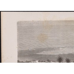 Gravure de 1865 - Vue de Kassala au Soudan - 2
