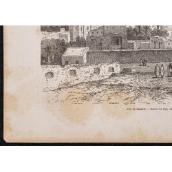 Gravure de 1865 - Vue de Kassala au Soudan - 4