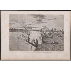 Gravure de 1865 - Fleuve Gach ou Mareb - 1