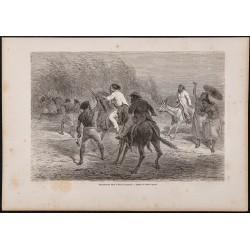 Gravure de 1865 - Escarmouche en Érythrée - 1