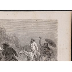 Gravure de 1865 - Escarmouche en Érythrée - 3