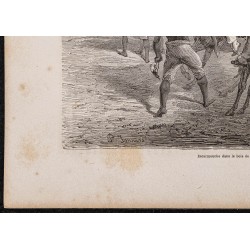 Gravure de 1865 - Escarmouche en Érythrée - 4