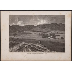 Gravure de 1865 - Plaine de Keren (Érythrée) - 1