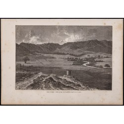 Gravure de 1865 - Plaine de Keren (Érythrée) - 1