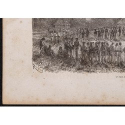 Gravure de 1865 - Repas de Noël à Sarayacu (Pérou) - 4