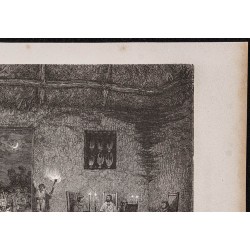 Gravure de 1865 - Aubade et baise-main - 3