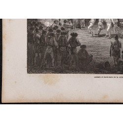 Gravure de 1865 - Aubade et baise-main - 4
