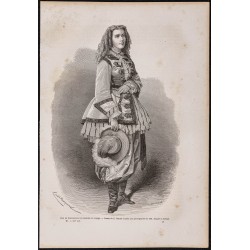 Gravure de 1865 - Portrait de Mme de Bourboulon - 1
