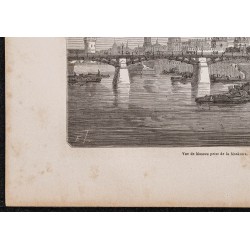 Gravure de 1865 - Vue de Moscou et du Kremlin - 4