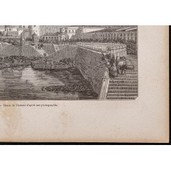 Gravure de 1865 - Vue de Moscou et du Kremlin - 5