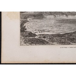Gravure de 1865 - Le lac Taupo - 4