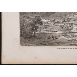 Gravure de 1865 - Pink and White Terraces - 4