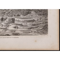 Gravure de 1865 - Pink and White Terraces - 5
