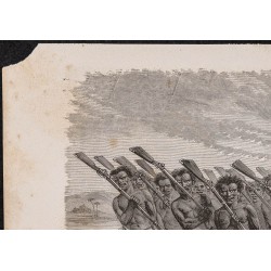 Gravure de 1865 - Haka des Maoris - 2