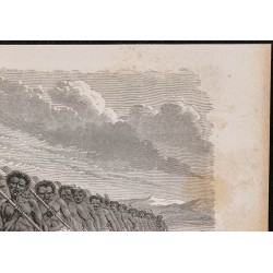 Gravure de 1865 - Haka des Maoris - 3
