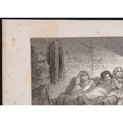 Gravure de 1865 - Les pauvrettes abandonnées - 2