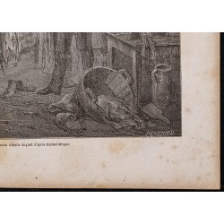 Gravure de 1865 - Les pauvrettes abandonnées - 5
