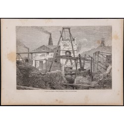 Gravure de 1865 - Wheal Friendship mine - 1