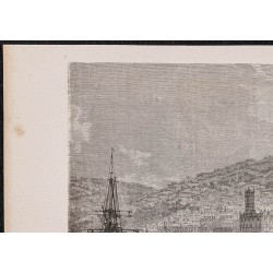 Gravure de 1865 - Vue de Penzance - 2