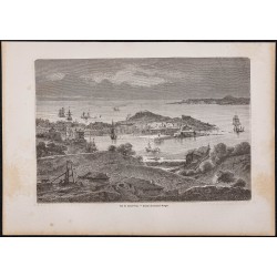 Gravure de 1865 - Vue de Saint-Ives - 1