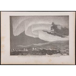 Gravure de 1865 - Aurore boréale à Bossekop (Norvège) - 1