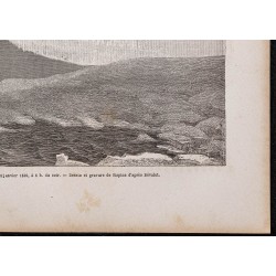 Gravure de 1865 - Aurore boréale à Bossekop (Norvège) - 5