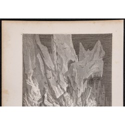 Gravure de 1865 - Effondrement d'un glacier - 2