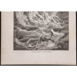 Gravure de 1865 - Effondrement d'un glacier - 3