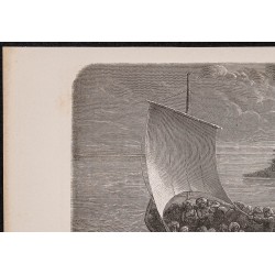 Gravure de 1865 - Arminius Vambéry sur la mer Caspienne - 2