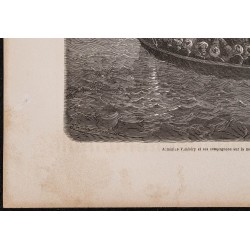 Gravure de 1865 - Arminius Vambéry sur la mer Caspienne - 4