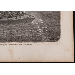 Gravure de 1865 - Arminius Vambéry sur la mer Caspienne - 5