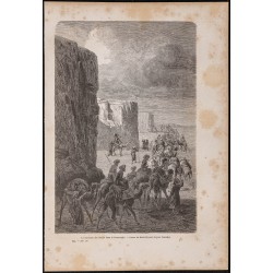 Gravure de 1865 - Caravane d'Hadjis au Turkménistan - 1