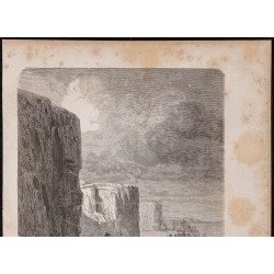 Gravure de 1865 - Caravane d'Hadjis au Turkménistan - 2