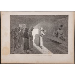 Gravure de 1865 - Arminius Vambéry et le Khan de Khiva - 1