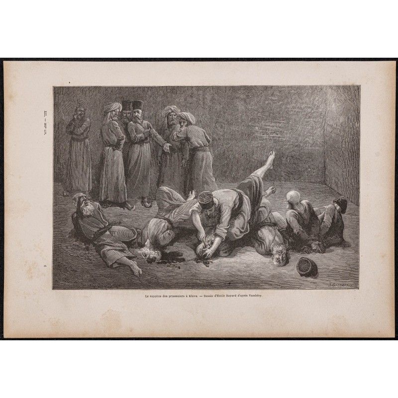 Gravure de 1865 - Peine de mort à Khiva - 1
