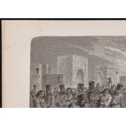 Gravure de 1865 - Lapidation et pendaison à Khiva (Ouzbékistan) - 2