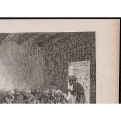 Gravure de 1865 - Repas chez les Turkomans - 3