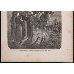 Gravure de 1865 - Arminius Vambéry et ses compagnons - 3